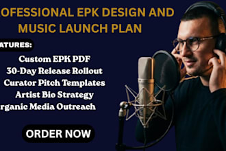 create a professional music release strategy and artist branding epk