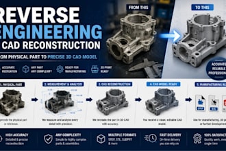 reverse engineer and recreate your product in 3d cad