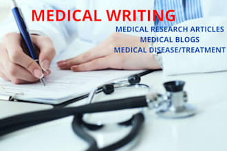 write researched medical articles as a pharmacist