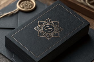 create luxury minimalist business card