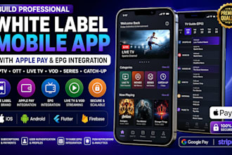 build white label mobile app with apple pay and epg integration