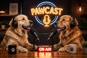 create a viral ai talking animal, ai podcast, and christmas pet video