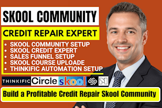 do skool credit repair, skool online community setup, circle so course migration