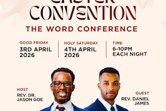 design eye catching church flyer and worship poster
