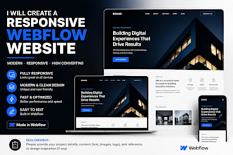 create a responsive webflow website