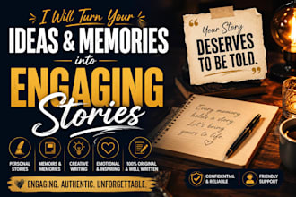 turn your ideas, memories or experience into engaging stories