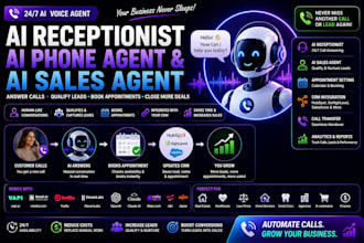 build ai receptionist ai phone agent and custom ai sales agent for your business