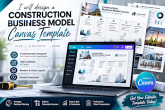 a construction business model canvas template