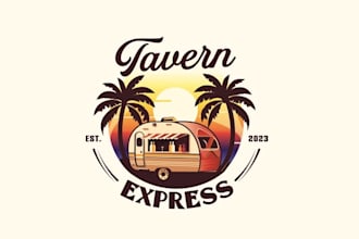 design a mobile bar logo for wedding and parties