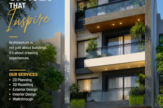 create modern 3d house elevation and exterior rendering