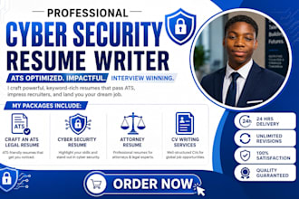write an ats optimized cybersecurity resume