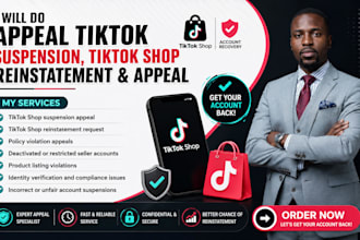 do appeal tiktok suspension, tiktok shop reinstatement and tiktok shop appeal