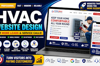 design hvac website, heating and air conditioning website, ac repair website