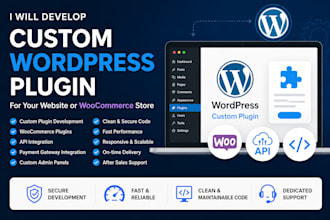 develop a custom wordpress plugin or woocommerce plugin