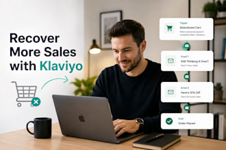 create abandoned cart email sequences in klaviyo