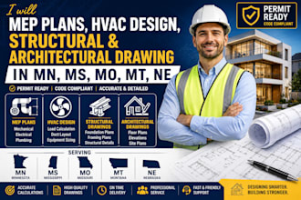 mep plans hvac design structural and architectural drawing in mn ms mo mt ne