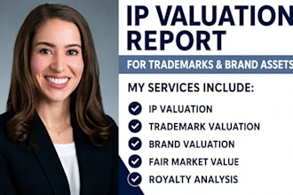 provide IP valuation report for trademarks and brand assets