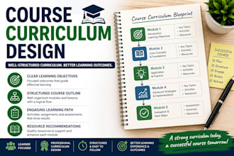 design a professional course curriculum and learning pathway