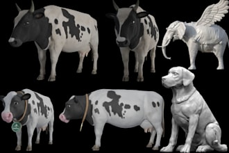do 3d animal model 3d animal animation character animation for game or printing