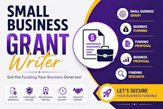 write small business grant, business funding and business proposal