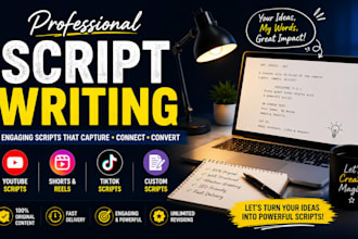 write engaging youtube, shorts, and instagram reel scripts
