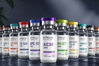 design peptide sarms supplement, vial label designs, product label design