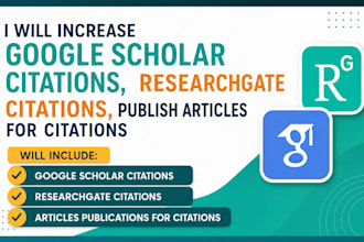 increase citations on google scholar and researchagate from journal publications