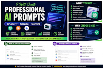 create professional chatgpt, claude and gemini ai prompts