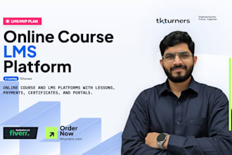 develop an online course lms and elearning web app