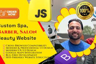 create custom barber, spa, salon and beauty website