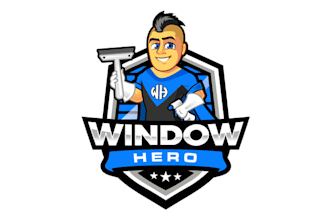 design amazing mascot logo for a window washing company