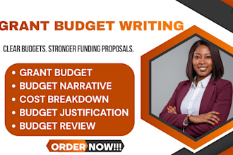 write a grant budget, budget narrative and budget justification