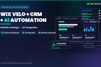 redesign your wix website with custom velo features and CRM integration