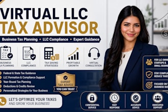 be your virtual tax advisor for llc compliance and business tax planning as CPA