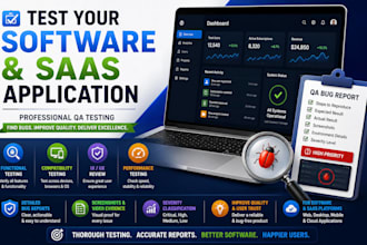 test your software and saas application and provide QA bug reports