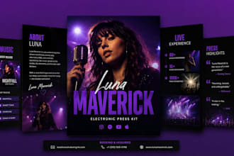 design digital press kit multimedia assets brand  media kit press kit epk