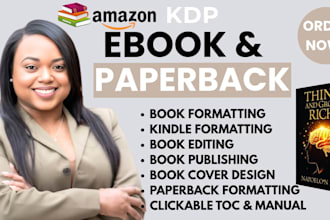 format ebook, paperback and hardcover books for amazon kdp