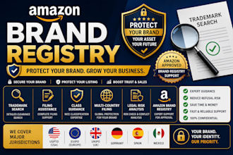 do trademark search and registration for amazon brand registry uspto euipo ukipo