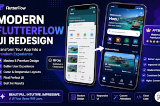 redesign your flutterflow app into a premium UI