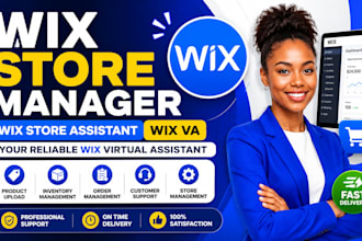 be your wix store manager wix store assistant wix VA wix ecommerce VA assistant