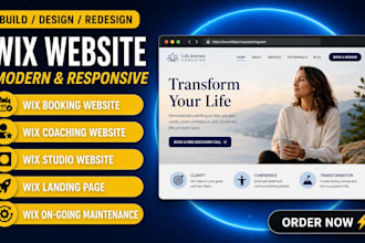 design a wix website for coaches, consultants, and life coaches