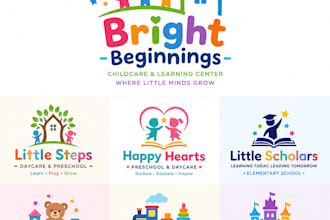 design childcare, daycare, education, school or kids logo