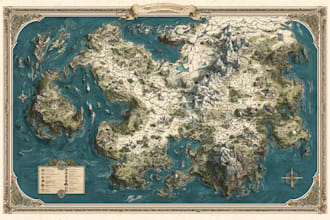 make fantasy map illustration for dnd