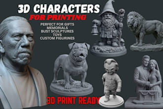 sculpt 3d model, action figure, toy, statue for 3d printing