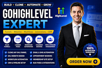 clone gohighlevel funnel, ghl website, landing page, workflow automation