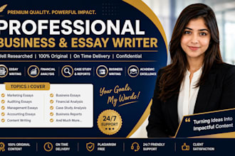 do business writing, economics analysis, accounting and financial report