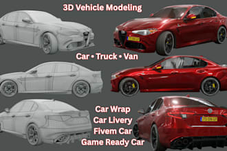 create realistic 3d car, truck and vehicle models with automotive rendering