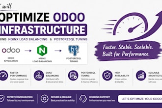 optimize odoo infrastructure using nginx load balancing and postgresql tuning