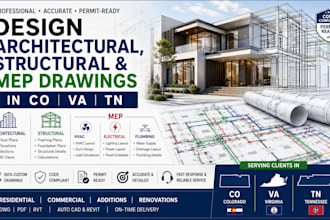 design architectural structural mep drawings in co VA tn