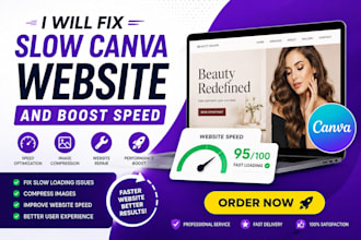repair your slow canva website and improve loading speed